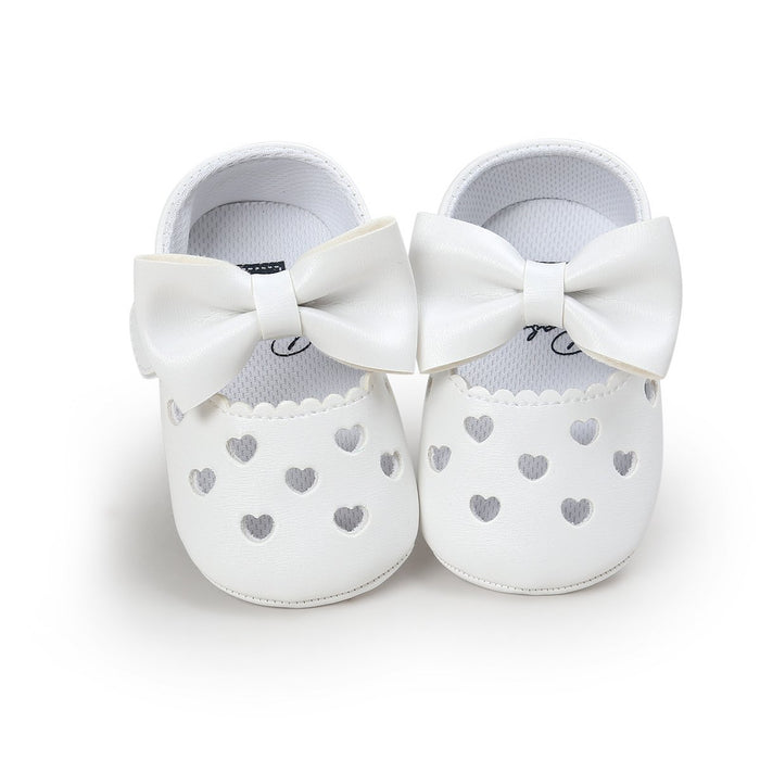 Baby/peuter zoete effen strik decor prinses Prewalker schoenen