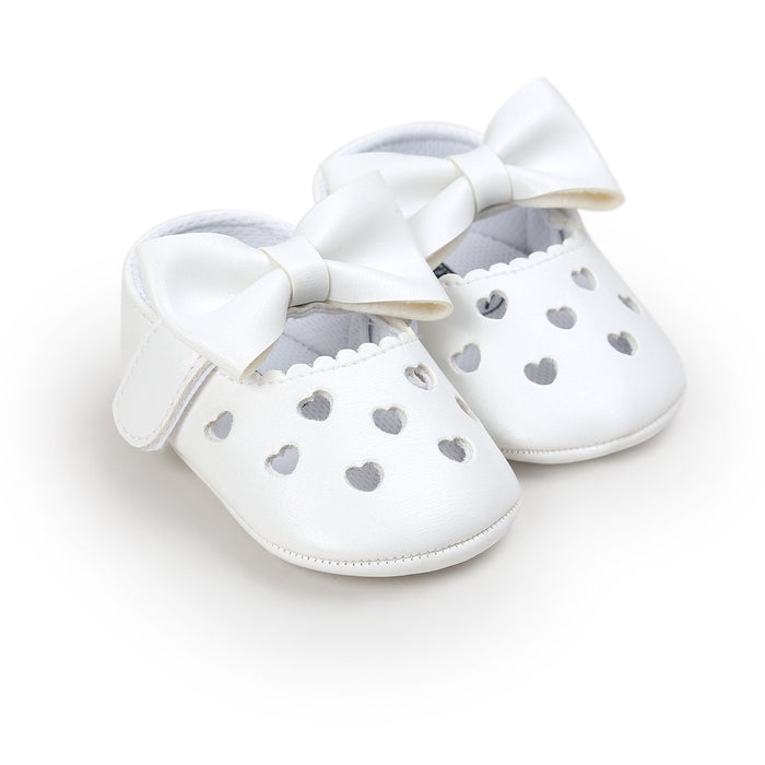 Baby/peuter zoete effen strik decor prinses Prewalker schoenen