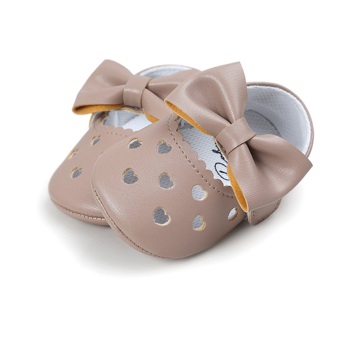 Baby/peuter zoete effen strik decor prinses Prewalker schoenen