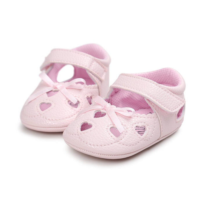 Baby / Toddler Girl Pretty Decor Solid Velcro Shoes