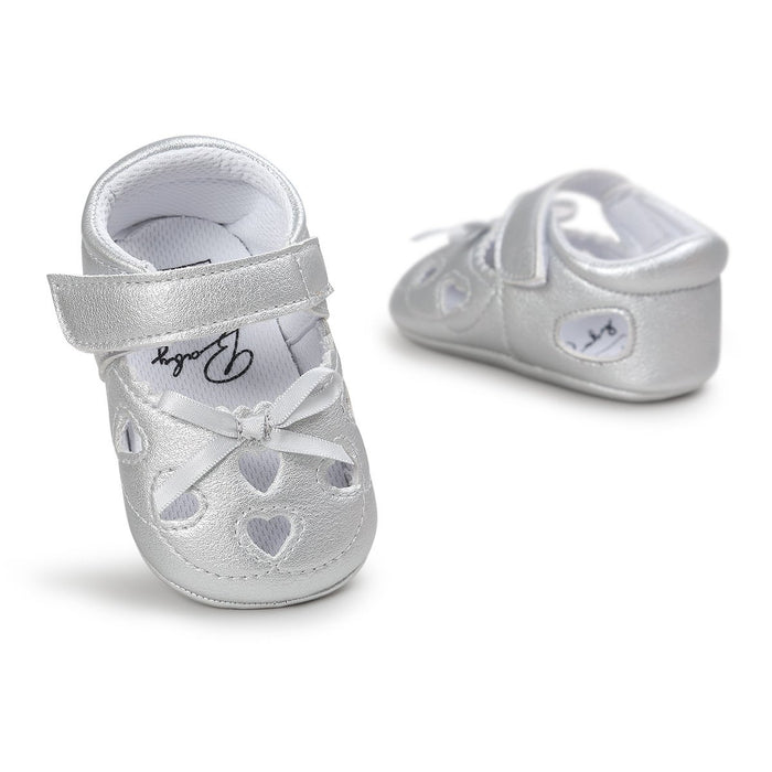 Baby / Toddler Girl Pretty Decor Solid Velcro Shoes