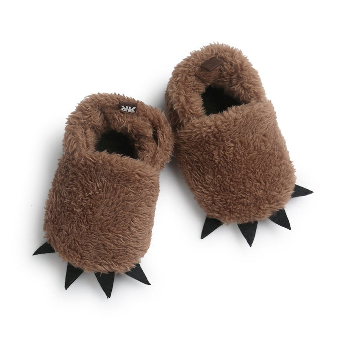 Baby/peuter schattige pluisschoenen met dieren