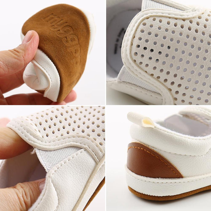 Zapatos de tobillo para antes de caminar con agujeros para bebés/niños pequeños