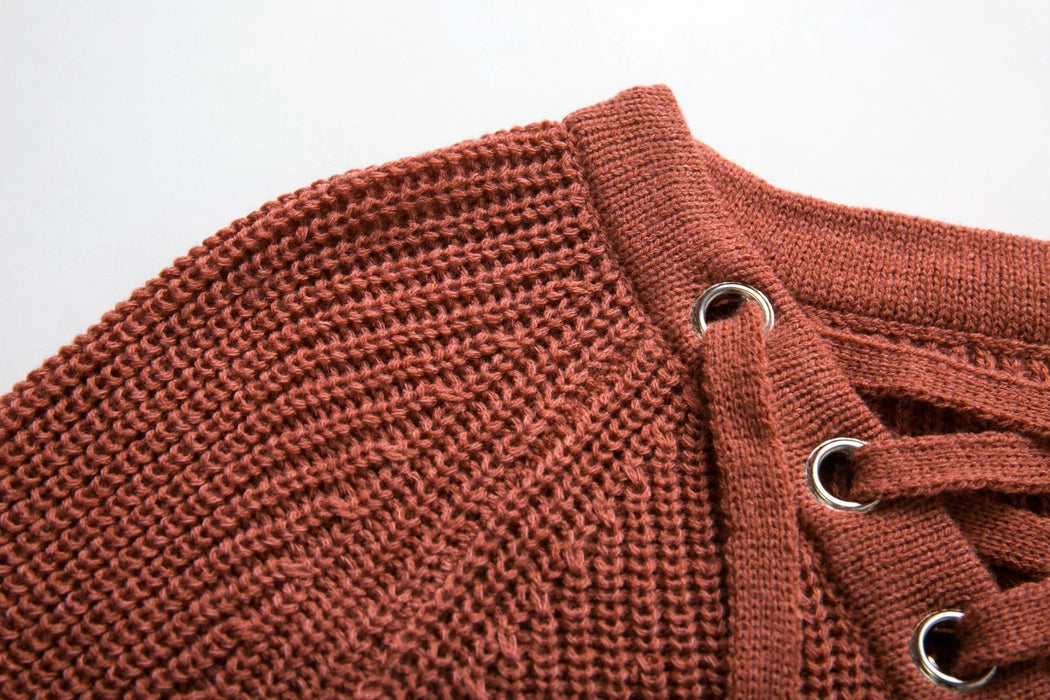 Suéter cruzado casual de color sólido de maternidad