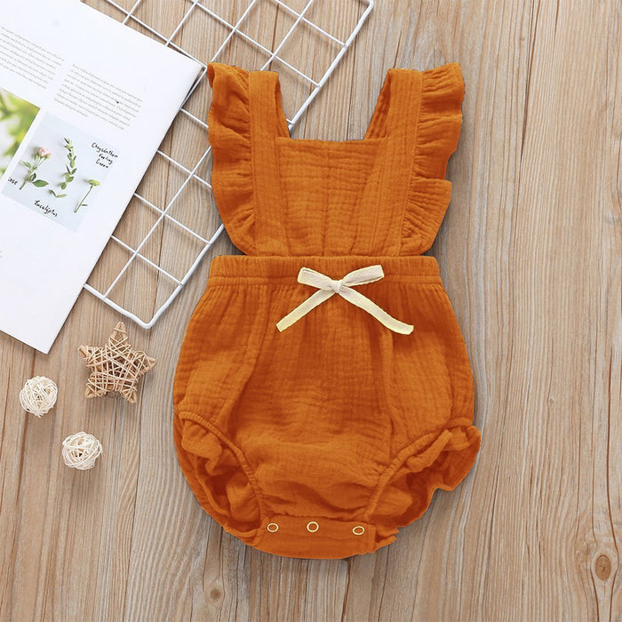 Baby solid color jumpsuit