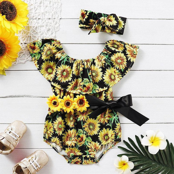 Bloemenprint bodysuit voor babymeisje 