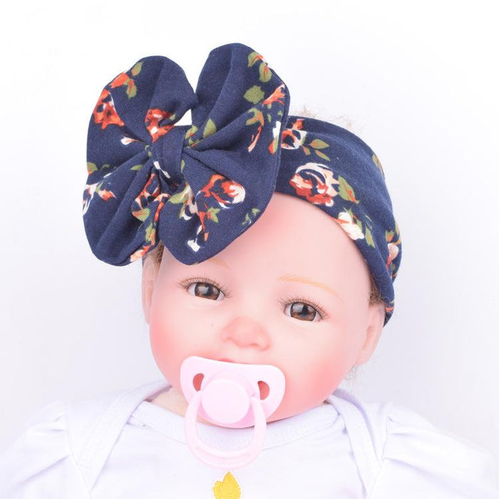 Cute Floral Print Baby Infant Donut Hat