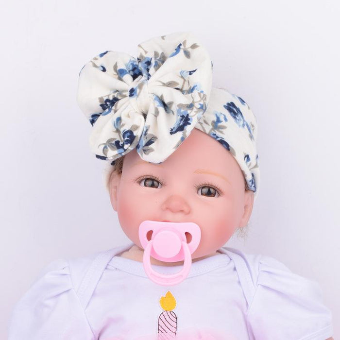 Cute Floral Print Baby Infant Donut Hat