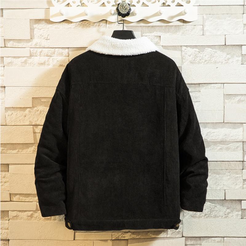Warm Corduroy Button-Up Jacket