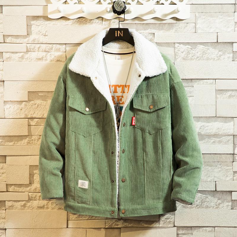 Warm Corduroy Button-Up Jacket