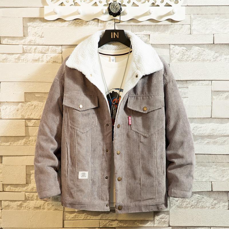 Warm Corduroy Button-Up Jacket