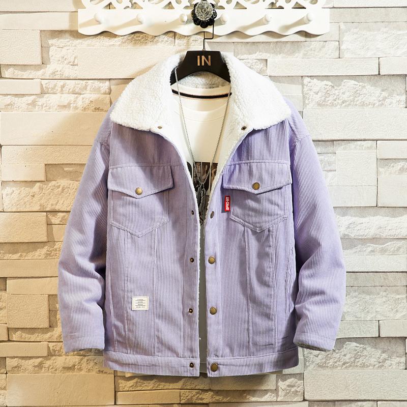 Warm Corduroy Button-Up Jacket