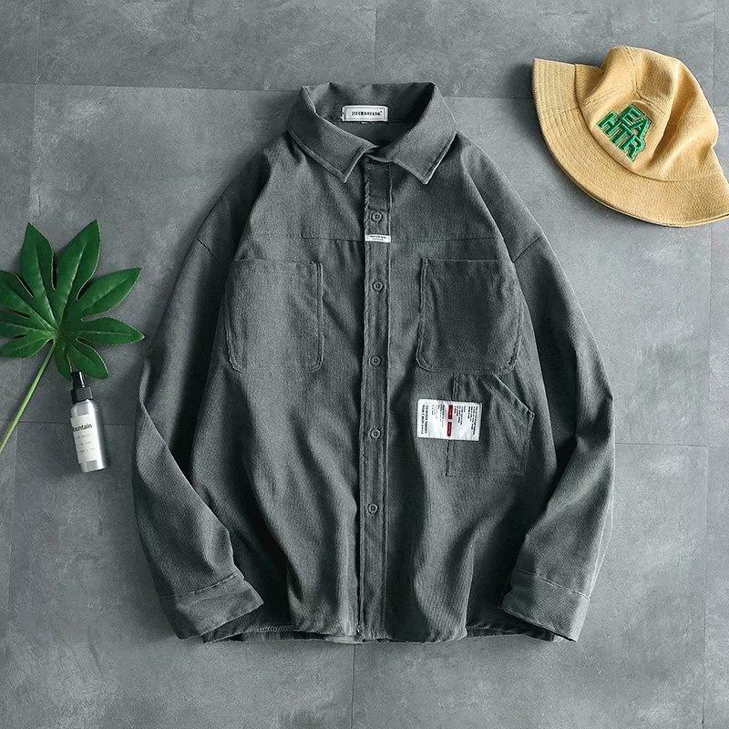 Corduroy Casual Button-Up Shirt