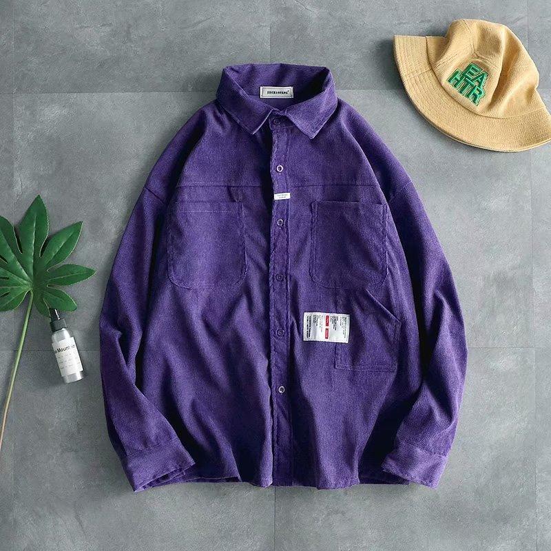 Corduroy Casual Button-Up Shirt