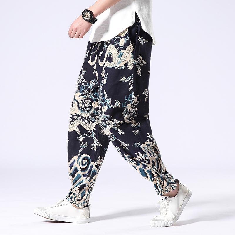 White Dragon Harem Pants