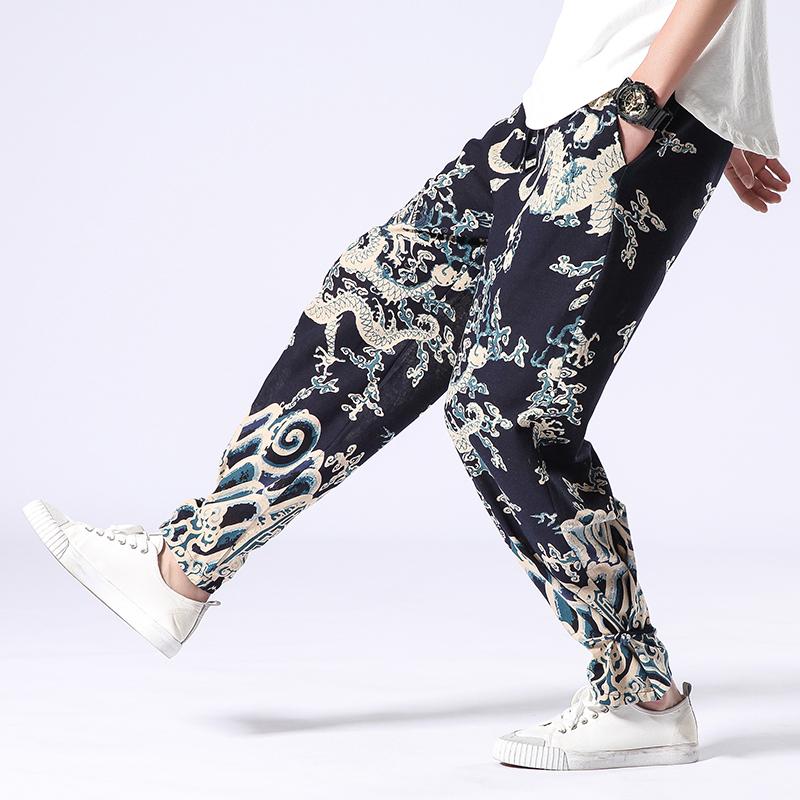 White Dragon Harem Pants