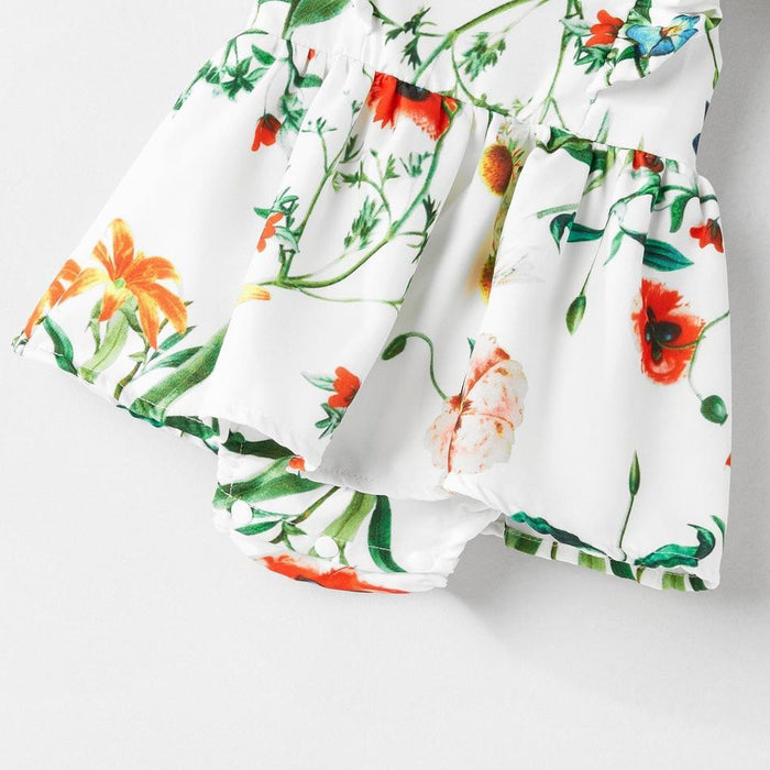 Mommy & Me Floral Printed Fitted Sling Dresses