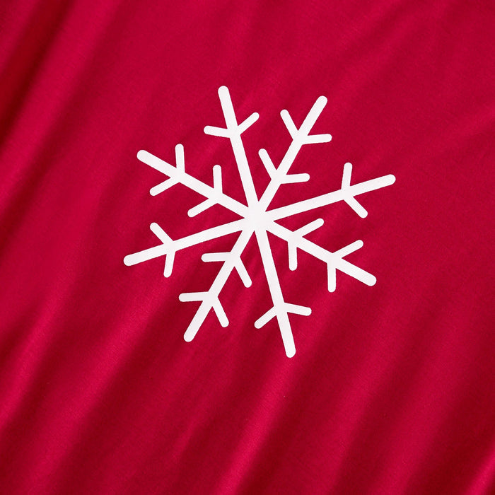 Family Matching Snowflake Print Christmas Pajamas Set