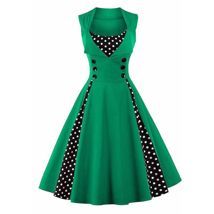 Summer Elegant Polka Short Dress