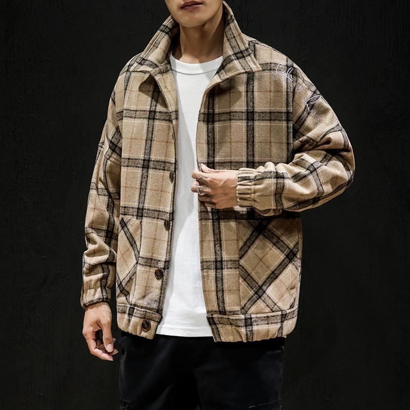 Plaid Flannel Button-Up Jacket