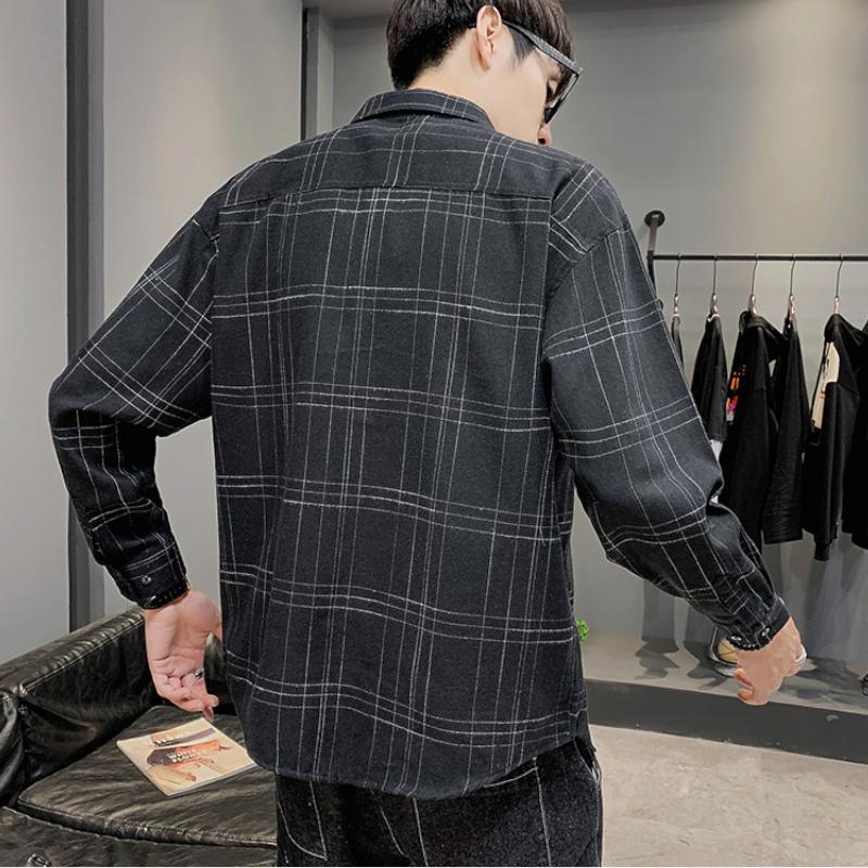 Light Plaid Button-Down Shirt