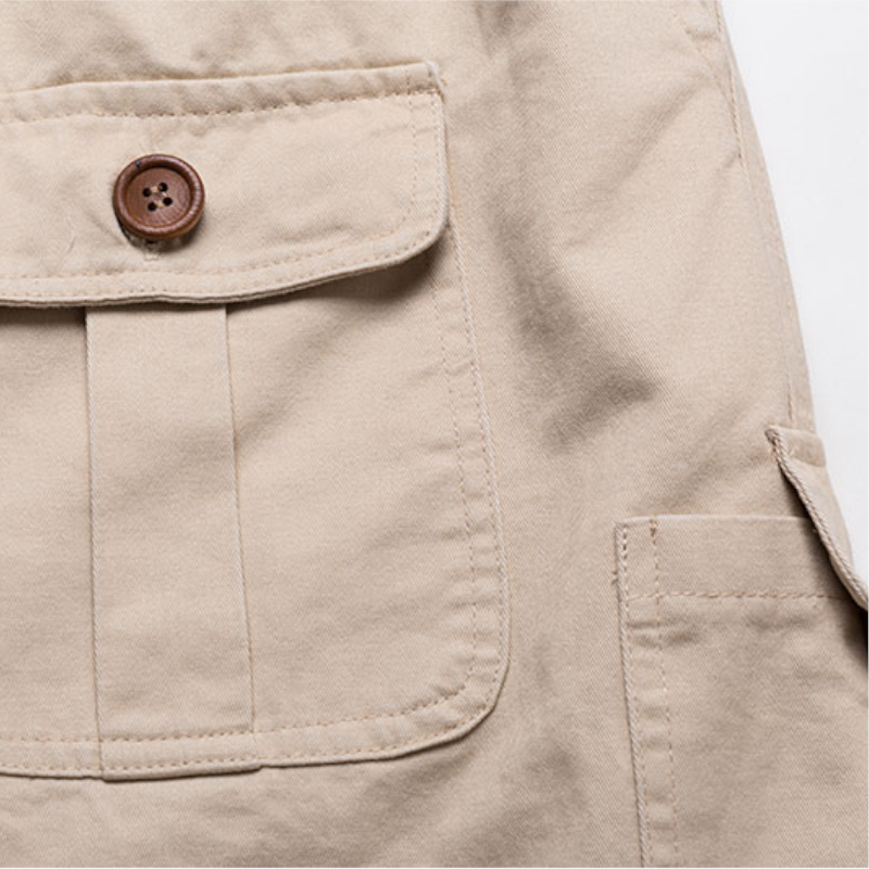 Solid Summer Cargo Shorts