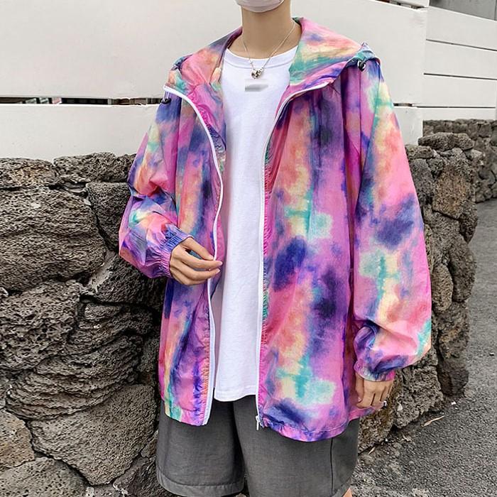 Tie-dye Hooded Jacket