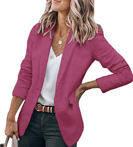 Womens Exotic Colors Blazer Open Front Long Sleeve Casual Jacket