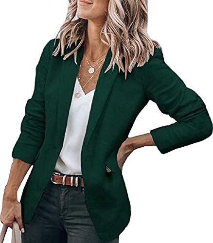 Womens Exotic Colors Blazer Open Front Long Sleeve Casual Jacket