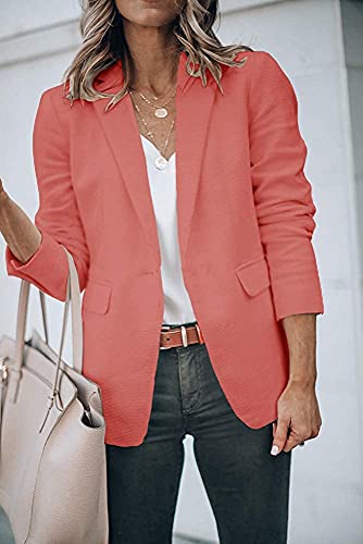 Womens Exotic Colors Blazer Open Front Long Sleeve Casual Jacket