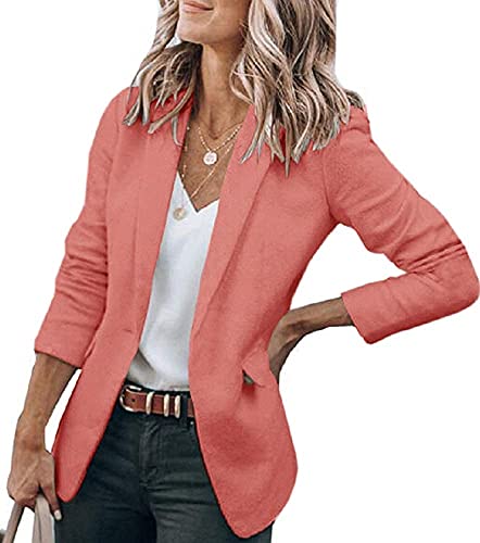 Womens Exotic Colors Blazer Open Front Long Sleeve Casual Jacket