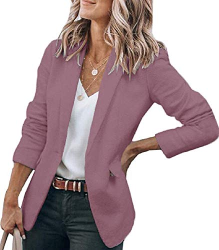 Womens Exotic Colors Blazer Open Front Long Sleeve Casual Jacket