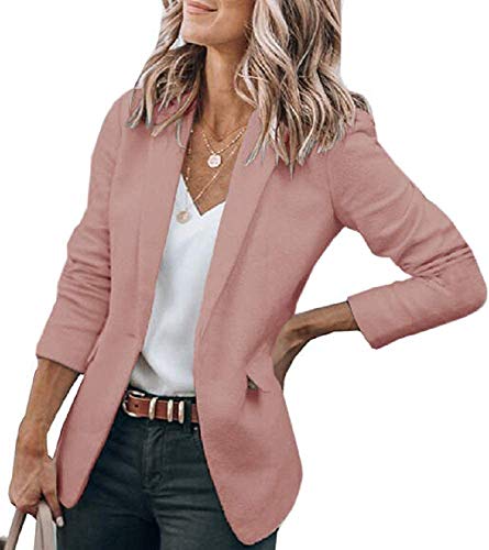Womens Exotic Colors Blazer Open Front Long Sleeve Casual Jacket