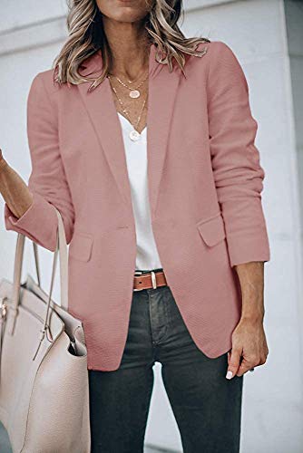 Womens Exotic Colors Blazer Open Front Long Sleeve Casual Jacket