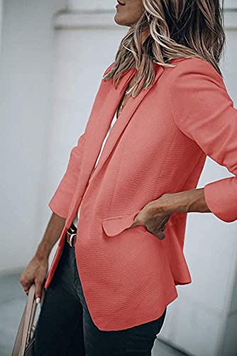 Womens Exotic Colors Blazer Open Front Long Sleeve Casual Jacket