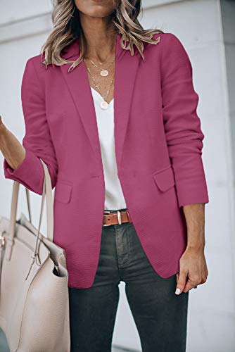Womens Exotic Colors Blazer Open Front Long Sleeve Casual Jacket