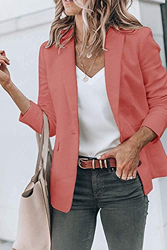 Womens Exotic Colors Blazer Open Front Long Sleeve Casual Jacket