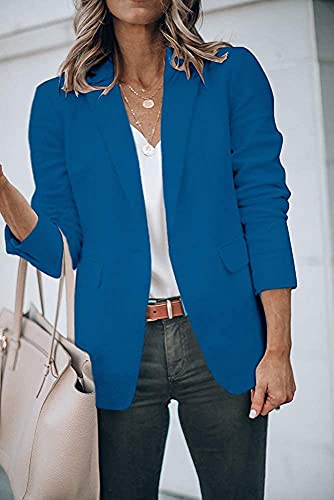 Womens Exotic Colors Blazer Open Front Long Sleeve Casual Jacket