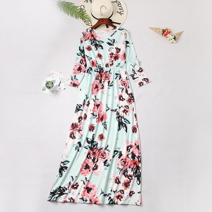 Hermosos vestidos estampados florales para mamá y para mí