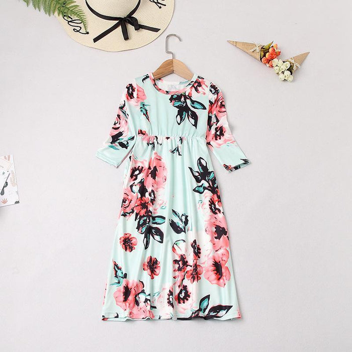 Beautiful Floral Printed Dresses for Mommy and Me