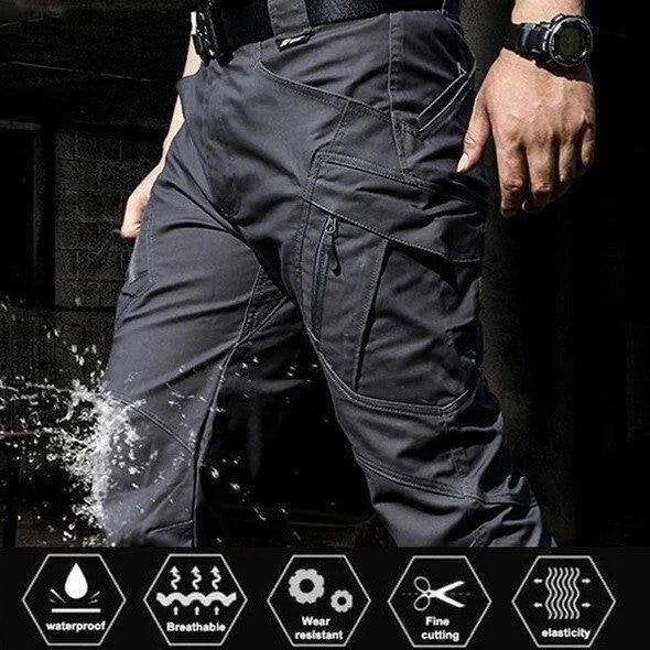 Rugged Outdoor Tactical Waterproof Pants - Multi-Pocket, Ripstop, Quick Dry Design for Adventure Enthusiasts