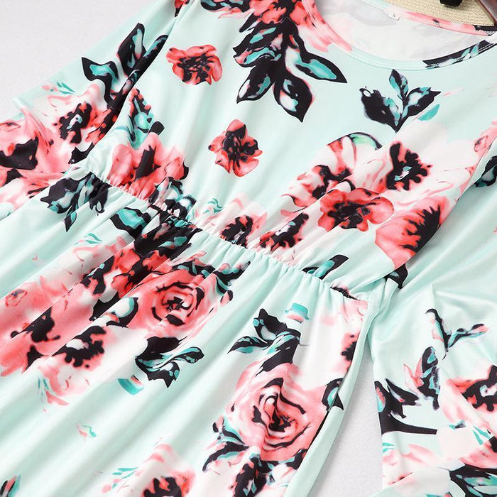 Beautiful Floral Printed Dresses for Mommy and Me