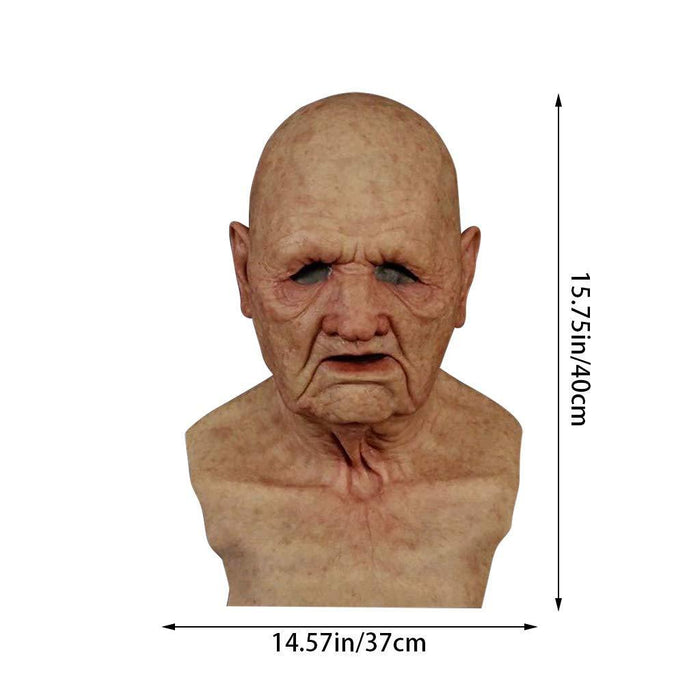 The Elder Another Me Mask, realistisch gezichtsmasker voor oude mannen.