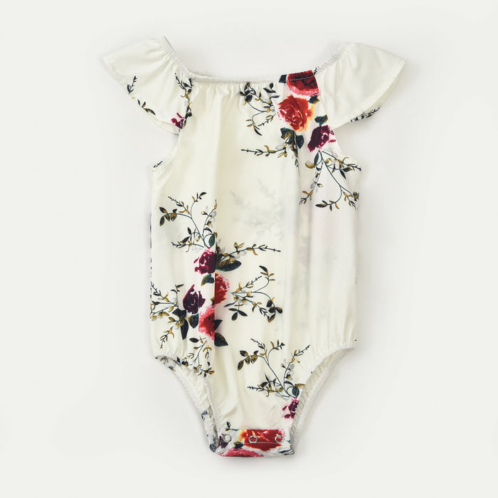 Mommy and Me Floral Print Fitted Tank Dresses