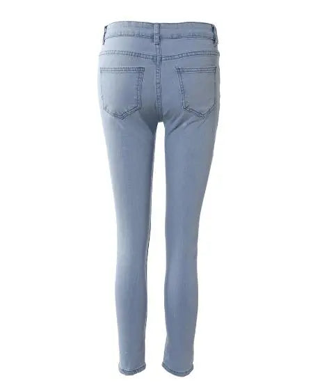 Skinny Jeans with High Elasticity & Zipper Fly