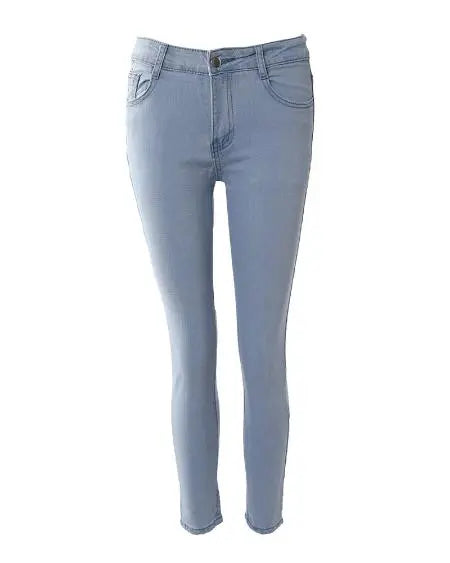 Skinny Jeans with High Elasticity & Zipper Fly