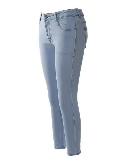 Skinny Jeans with High Elasticity & Zipper Fly