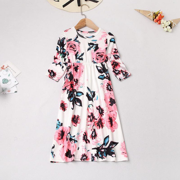 Beautiful Floral Printed Dresses for Mommy and Me