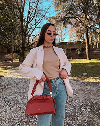 Womens Casual Pocketed Blazer Front Open Jacket With Three Vertical Closure Buttons