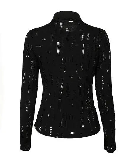 Button Down Shirt with Hollow Design